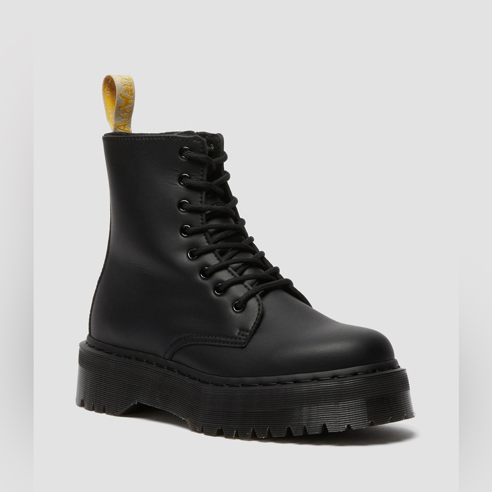 Dr. Martens Black ‘Jadon’ II Vegan Leather Platform Boots Size 7